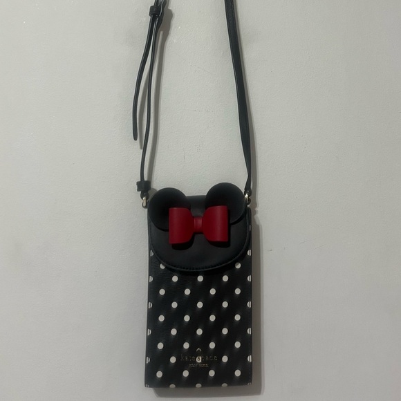 Disney X Kate Spade Minnie Mouse North South Flap Phone Crossbody & Card Holder - Picture 12 of 14